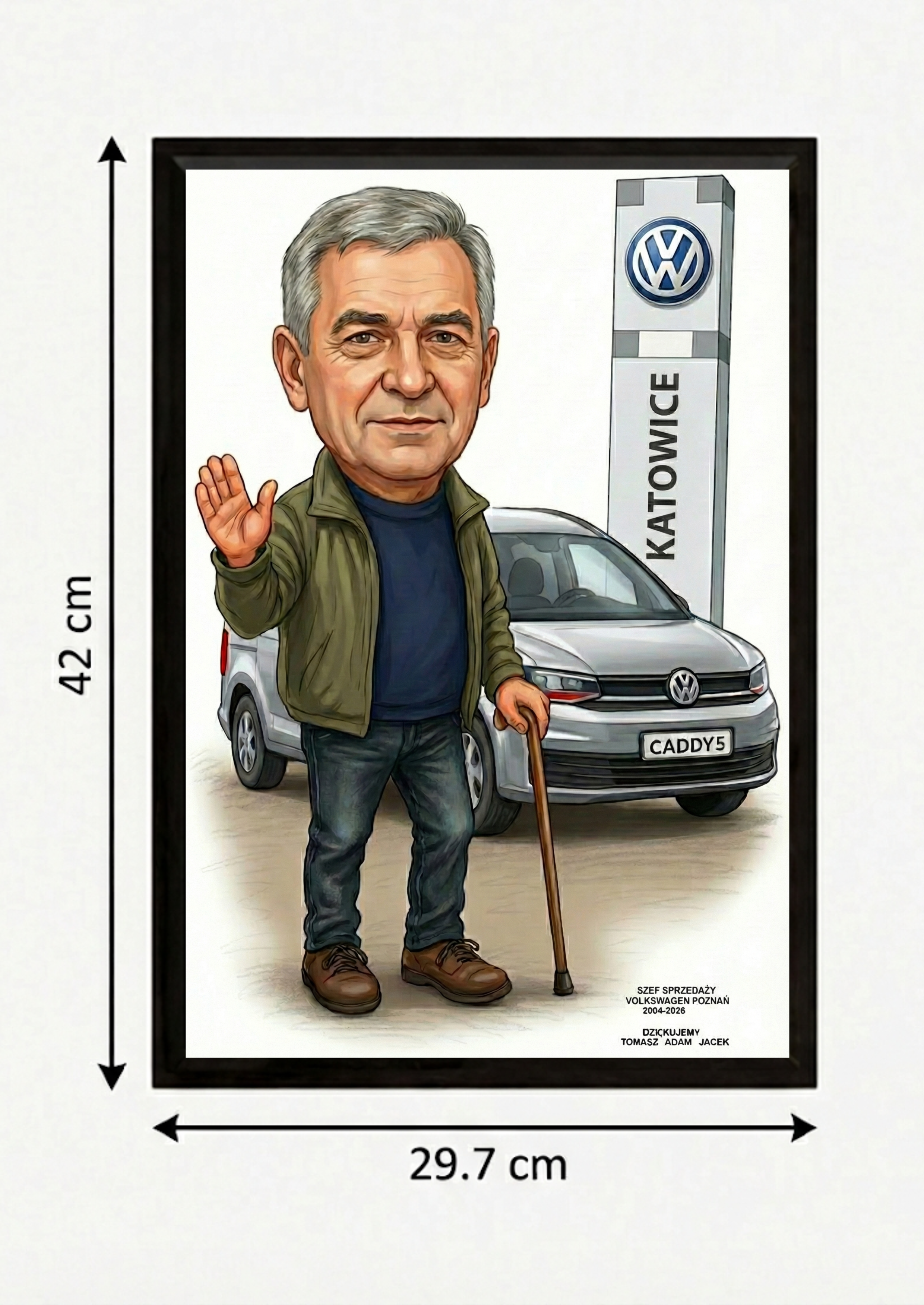 Personalizowana Karykatura ze Zdjęcia - W Ramce